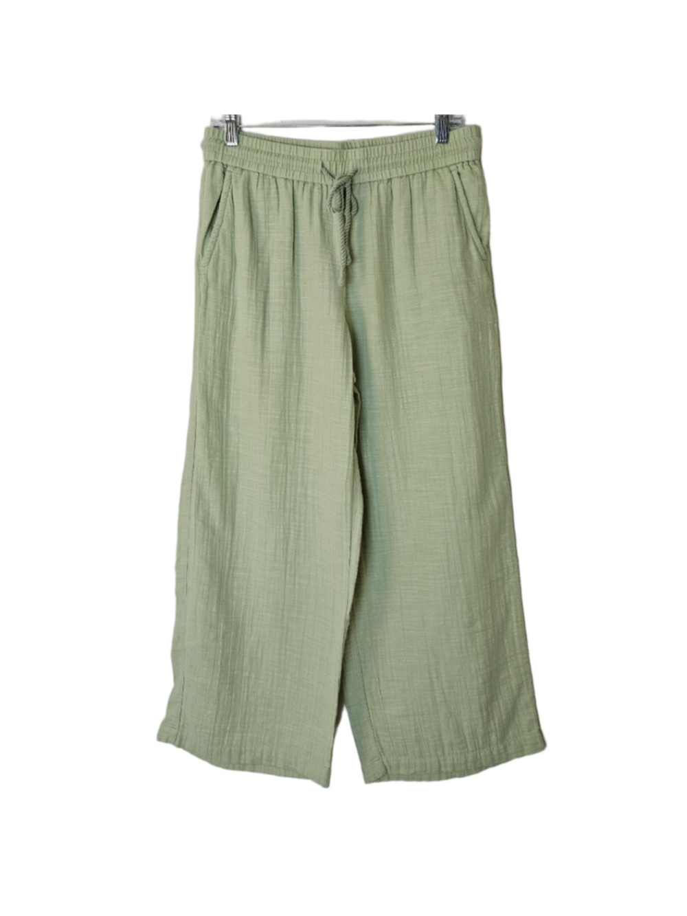 Tommy Bahama Island Gauze Wide Leg Cropped Pants XS Light Green Beachy Coastal - Picture 3 of 9